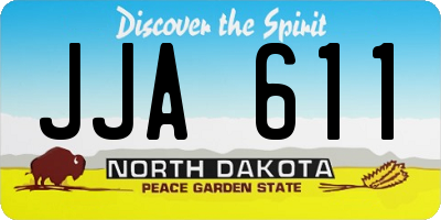 ND license plate JJA611