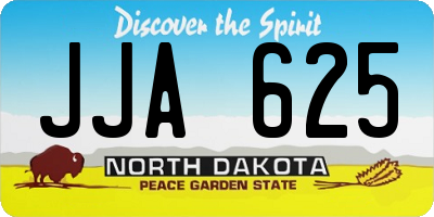 ND license plate JJA625