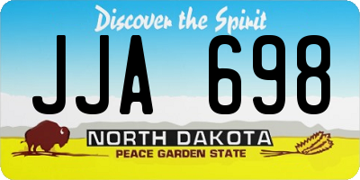 ND license plate JJA698