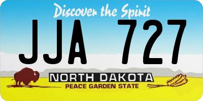 ND license plate JJA727