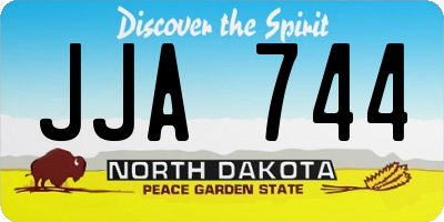 ND license plate JJA744