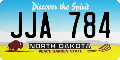ND license plate JJA784