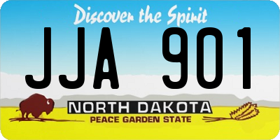 ND license plate JJA901