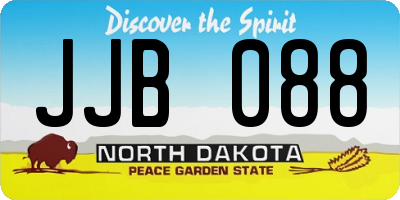 ND license plate JJB088