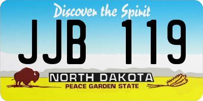 ND license plate JJB119