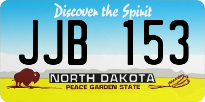 ND license plate JJB153