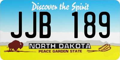 ND license plate JJB189
