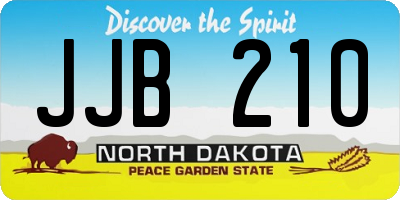 ND license plate JJB210