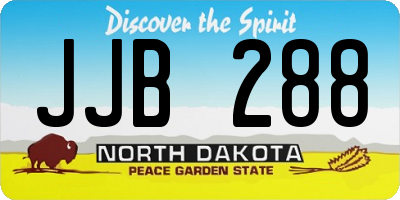 ND license plate JJB288