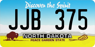 ND license plate JJB375