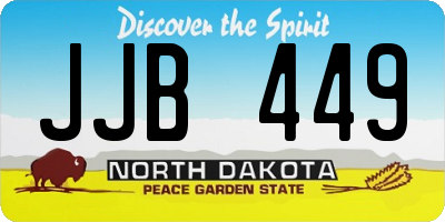 ND license plate JJB449
