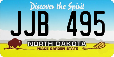 ND license plate JJB495
