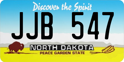 ND license plate JJB547