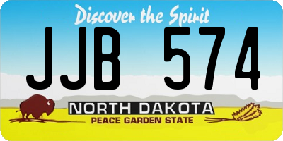 ND license plate JJB574