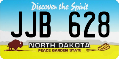 ND license plate JJB628
