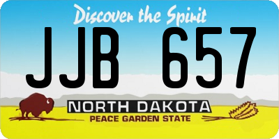 ND license plate JJB657