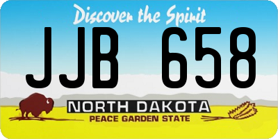 ND license plate JJB658