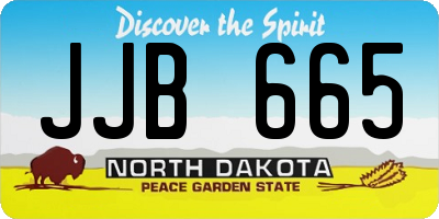 ND license plate JJB665