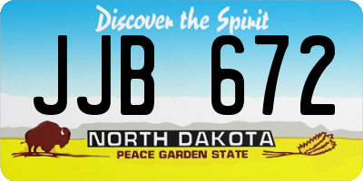 ND license plate JJB672