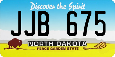 ND license plate JJB675