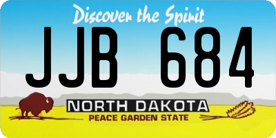 ND license plate JJB684