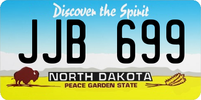 ND license plate JJB699