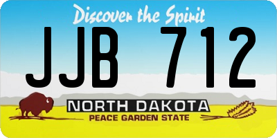 ND license plate JJB712