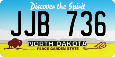 ND license plate JJB736