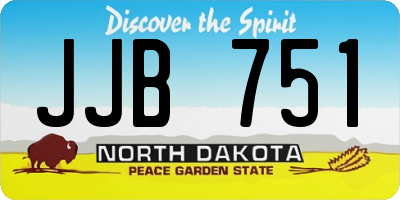 ND license plate JJB751