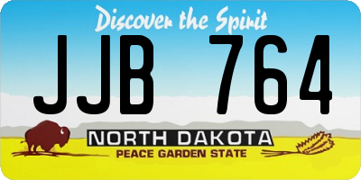 ND license plate JJB764