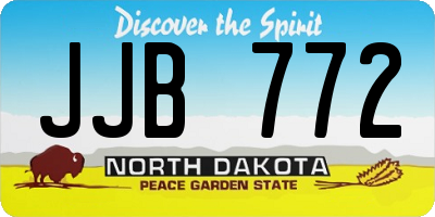 ND license plate JJB772