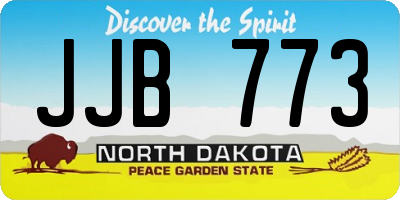 ND license plate JJB773