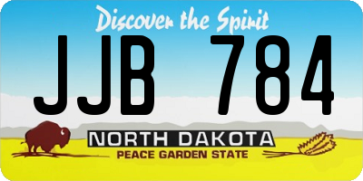 ND license plate JJB784