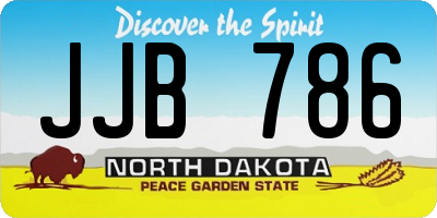 ND license plate JJB786
