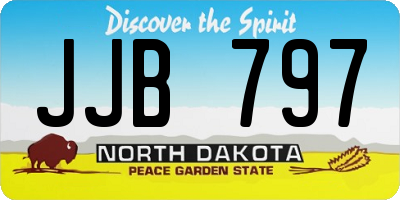 ND license plate JJB797