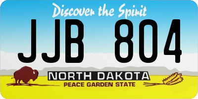 ND license plate JJB804