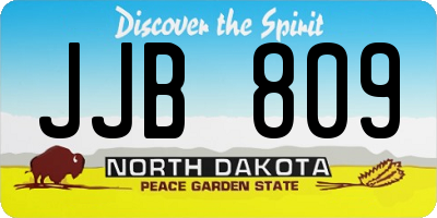 ND license plate JJB809
