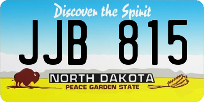 ND license plate JJB815