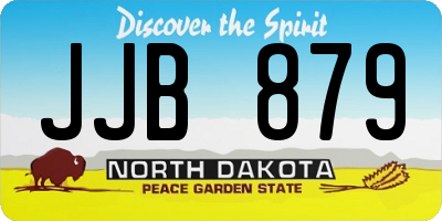 ND license plate JJB879