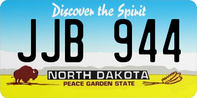ND license plate JJB944
