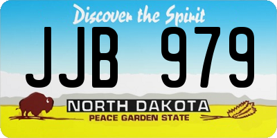 ND license plate JJB979