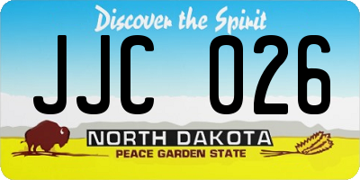 ND license plate JJC026