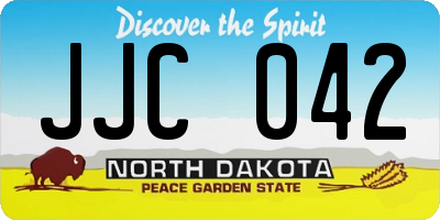 ND license plate JJC042