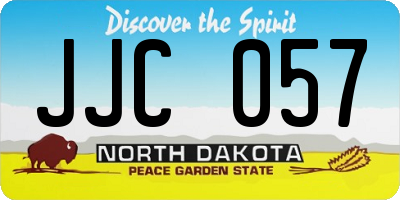 ND license plate JJC057