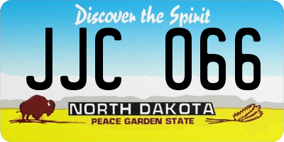 ND license plate JJC066