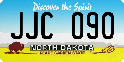 ND license plate JJC090