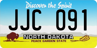 ND license plate JJC091
