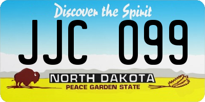 ND license plate JJC099