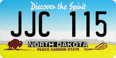 ND license plate JJC115