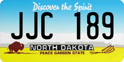ND license plate JJC189